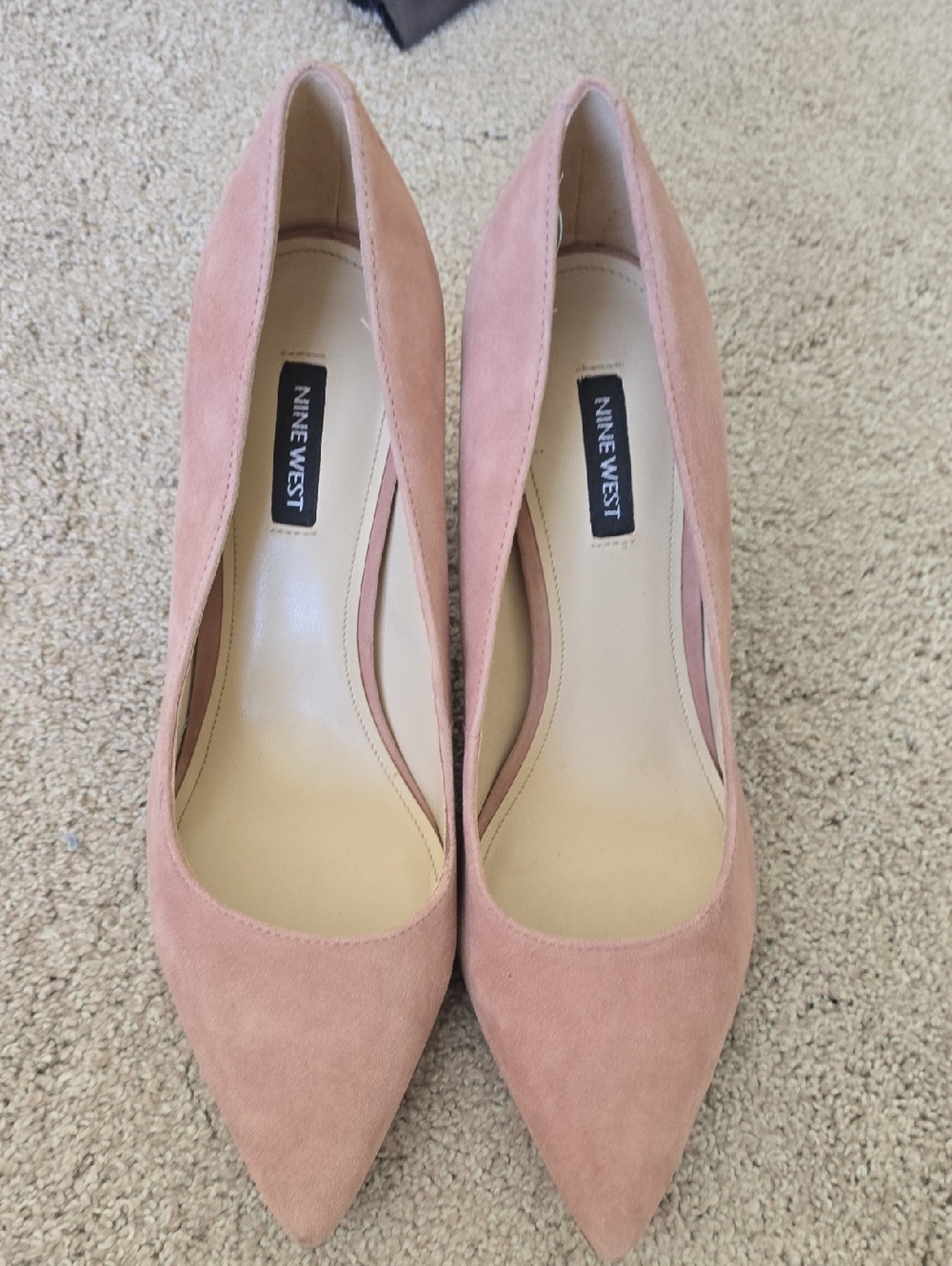 Nine West Dusty Pink Suede Pointed Toe Pumps
